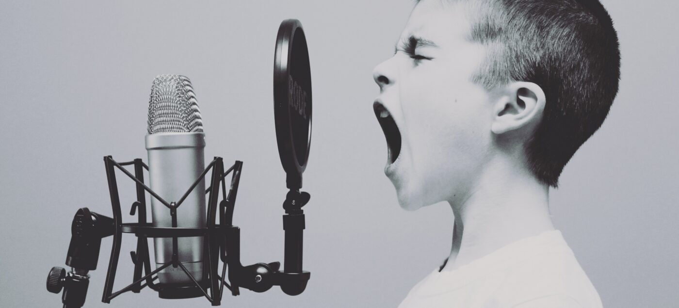 boy music microphone
